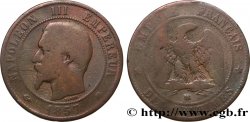 Dix centimes Napoléon III, tête nue 1857 Strasbourg F.133/43