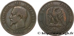 Dix centimes Napoléon III, tête nue 1856 Strasbourg F.133/36