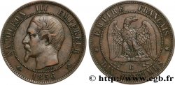 Dix centimes Napoléon III, tête nue 1856 Rouen F.133/35
