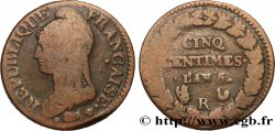 Cinq centimes Dupré, grand module 1797 Orléans F.115/28