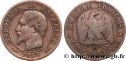 Cinq centimes Napoléon III, tête nue 1853 Lyon F.116/4