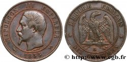 Dix centimes Napoléon III, tête nue 1855 Rouen F.133/21