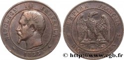 Dix centimes Napoléon III, tête nue 1855 Strasbourg F.133/23