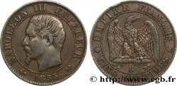 Cinq centimes Napoléon III, tête nue 1855 Rouen F.116/19