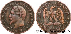 Cinq centimes Napoléon III, tête nue 1855 Marseille F.116/26