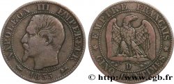 Cinq centimes Napoléon III, tête nue 1855 Lyon F.116/22