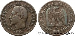 Cinq centimes Napoléon III, tête nue 1855 Lyon F.116/23