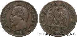 Cinq centimes Napoléon III, tête nue 1855 Bordeaux F.116/25