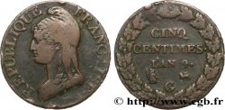 Cinq centimes Dupré, grand module 1801 Genève F.115/158
