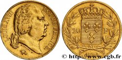 20 francs or Louis XVIII, tête nue 1824 Lille F.519/34