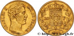 20 francs or Charles X, matrice du revers à quatre feuilles et demie 1828 Paris F.520/8