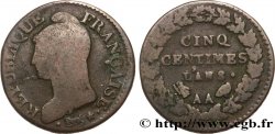 Cinq centimes Dupré, grand module 1800 Metz F.115/102