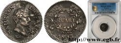 Quart (de franc) Napoléon Empereur, Calendrier révolutionnaire 1805 Paris F.158/8 BB45 PCGS