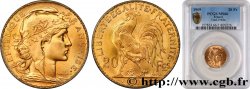 20 francs or Coq, Liberté Égalité Fraternité 1909 Paris F.535/3