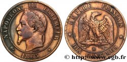 Dix centimes Napoléon III, tête laurée 1863 Strasbourg F.134/9