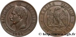 Dix centimes Napoléon III, tête laurée 1864 Strasbourg F.134/14 TTB45 