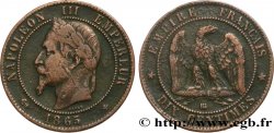 Dix Centimes Napoléon tête laurée 1865 Strasbourg F.134/17