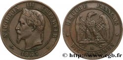 Dix centimes Napoléon III, tête laurée 1863 Strasbourg F.134/11