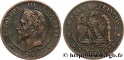 Dix centimes Napoléon III, tête laurée 1863 Paris F.134/10