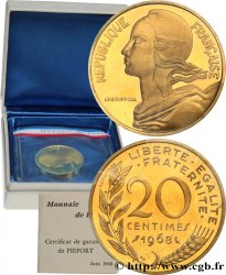 Piéfort Br-Al de 20 centimes Marianne 1968 Paris GEM.56 P1