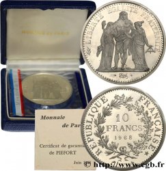 Piéfort Argent de 10 francs Hercule 1968 Paris GEM.183 P1