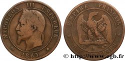 Dix centimes Napoléon III, tête laurée 1865 Paris F.134/16
