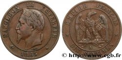 Dix centimes Napoléon III, tête laurée 1865 Paris F.134/16