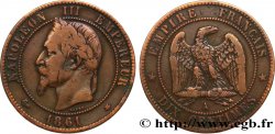 Dix centimes Napoléon III, tête laurée 1861 Paris F.134/4