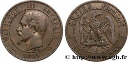 Dix centimes Napoléon III, tête nue 1855 Rouen F.133/21