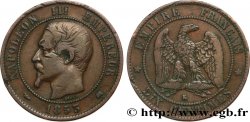 Dix centimes Napoléon III, tête nue 1853 Bordeaux F.133/7