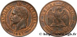 Dix centimes Napoléon III, tête laurée 1863 Paris F.134/10