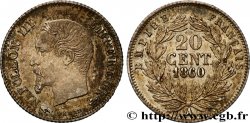 20 centimes Napoléon III, tête nue 1860 Paris F.148/14