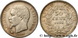 50 centimes Napoléon III, tête nue 1858 Paris F.187/9