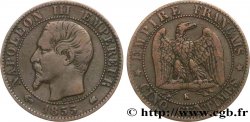 Cinq centimes Napoléon III, tête nue 1855 Bordeaux F.116/25