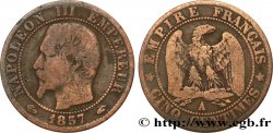 Cinq centimes Napoléon III, tête nue 1857 Paris F.116/37