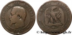 Dix centimes Napoléon III, tête nue 1855 Lille F.133/31