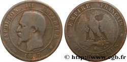 Dix centimes Napoléon III, tête nue 1857 Bordeaux F.133/44