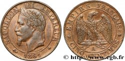 Cinq centimes Napoléon III, tête laurée 1861 Paris F.117/4