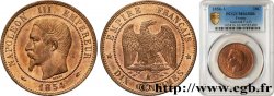 Dix centimes Napoléon III, tête nue 1854 Paris F.133/11