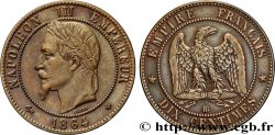 Dix centimes Napoléon III, tête laurée 1864 Strasbourg F.134/14