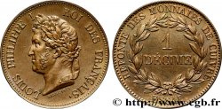Essai de 1 décime en cuivre, poids lourd 1840 Paris VG.2915 