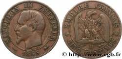 Cinq centimes Napoléon III, tête nue 1855 Lyon F.116/22