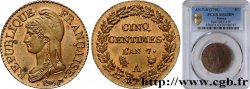 Cinq centimes Dupré, grand module 1799 Paris F.115/44 SPL63 PCGS