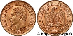 Cinq centimes Napoléon III, tête nue 1854 Lyon F.116/12