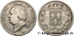 5 francs Louis XVIII, tête nue 1816 Perpignan F.309/11 TB 