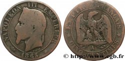 Cinq centimes Napoléon III, tête laurée 1865 Paris F.117/16
