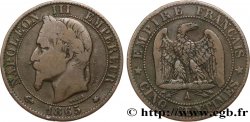 Cinq centimes Napoléon III, tête laurée 1865 Paris F.117/16