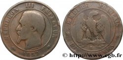 Dix centimes Napoléon III, tête nue 1857 Bordeaux F.133/44