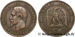 Dix centimes Napoléon III, tête nue 1854 Paris F.133/11
