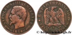 Cinq centimes Napoléon III, tête nue 1854 Paris F.116/8